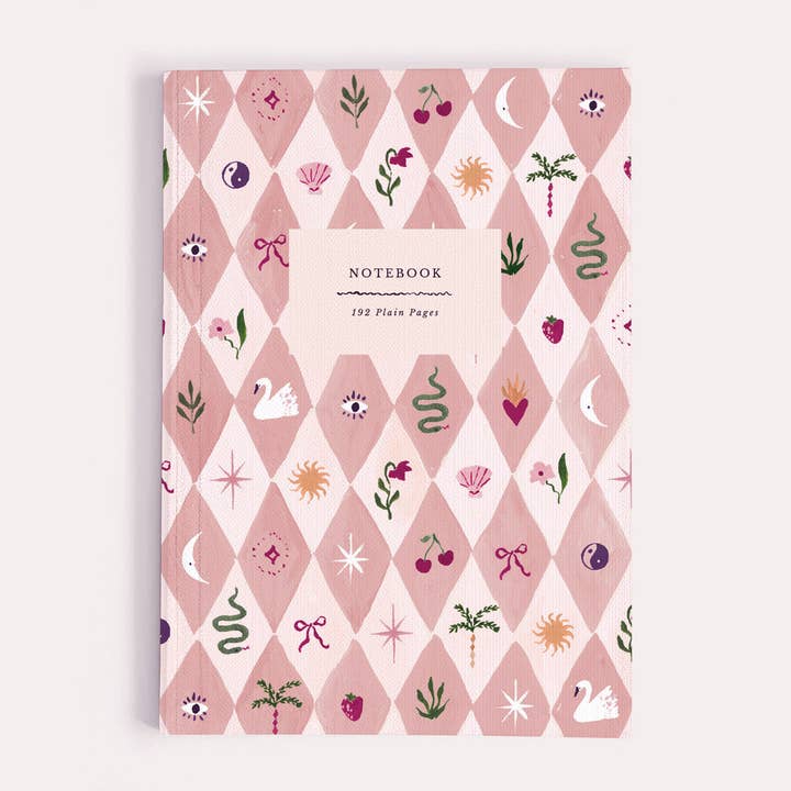 Sister Paper Co. - Wholesale Notebook - Blush Harlequin Notebook | Plain Page Journal | Notebooks7