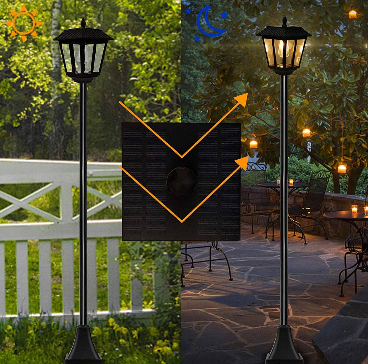 OutdoorSolarOutlet – wholesale Outdoor/lawn light – SmartYard 67 Inch Solar Lamp Post Lights, 100 Lumen Solar Po3