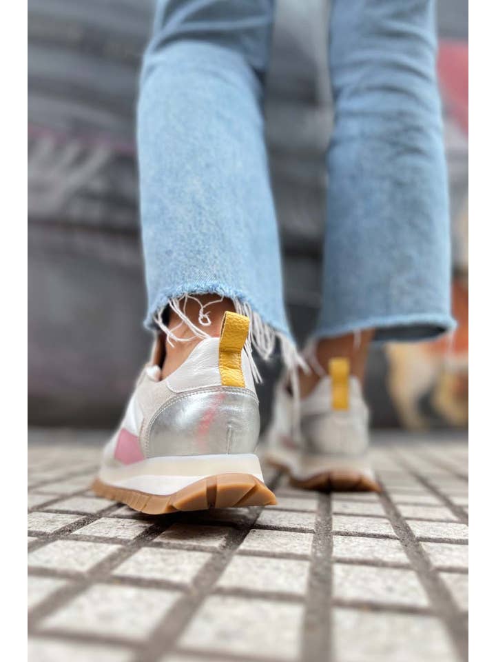 PMK SHOES - Wholesale Lifestyle Sneakers - Women's - Mule - Pink - Handmade Cow Leather Sneakers3