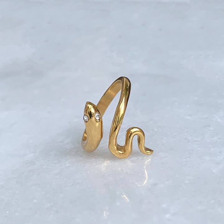 MAI DESIREE – wholesale Band/stacked ring – SOLANGE GOLD SNAKE RING2