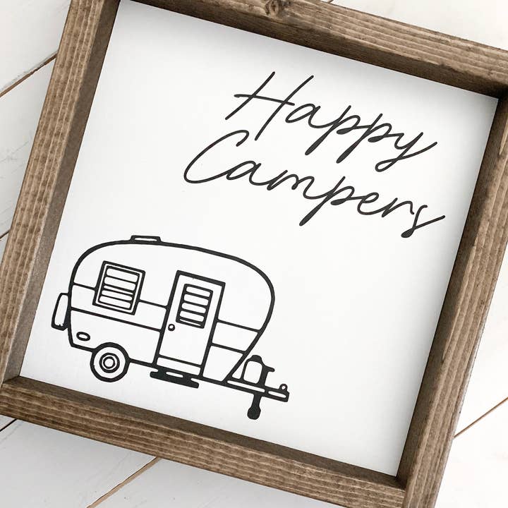 Ashwood Designs - Wholesale Sign - Happy Campers