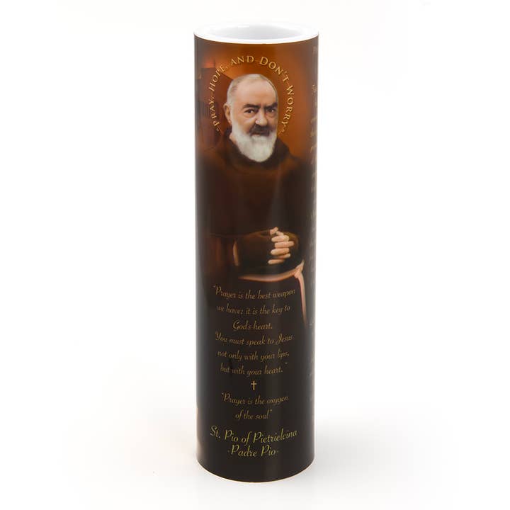 Die Heiligen-Kollektion - Padre Pio Gebetskerze für den Großhandel von The Saints Collection