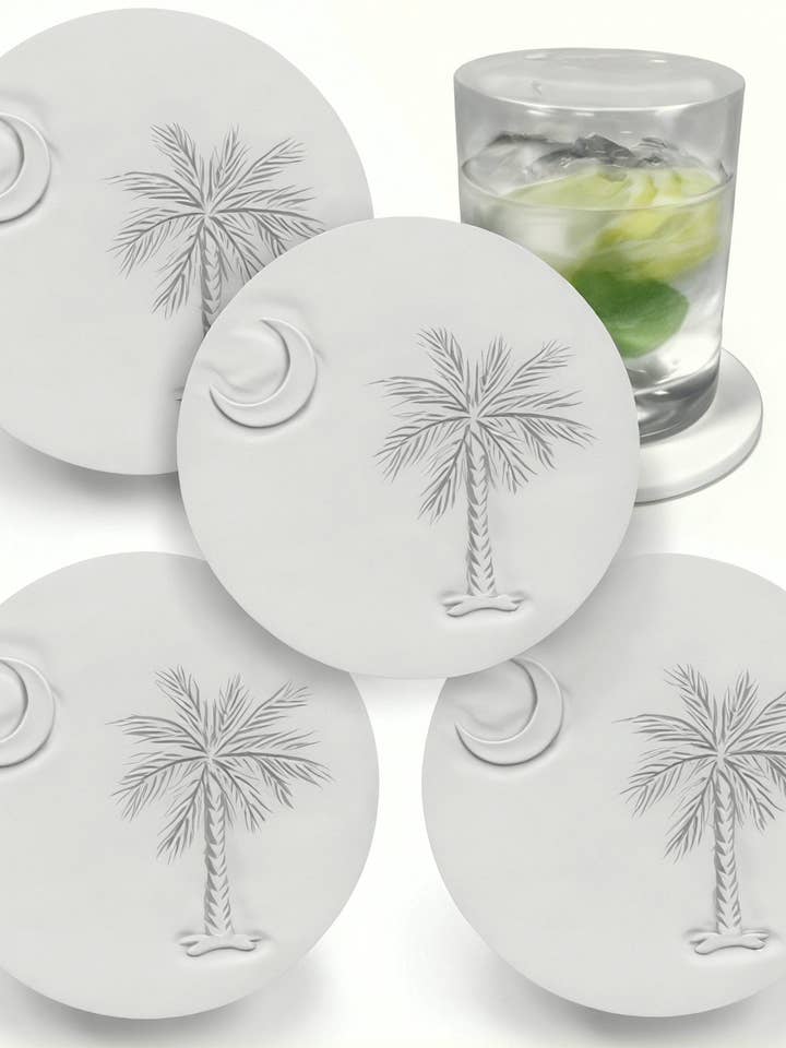 Palmetto And Moon Drink Coasters for wholesale by McCarter Coasters