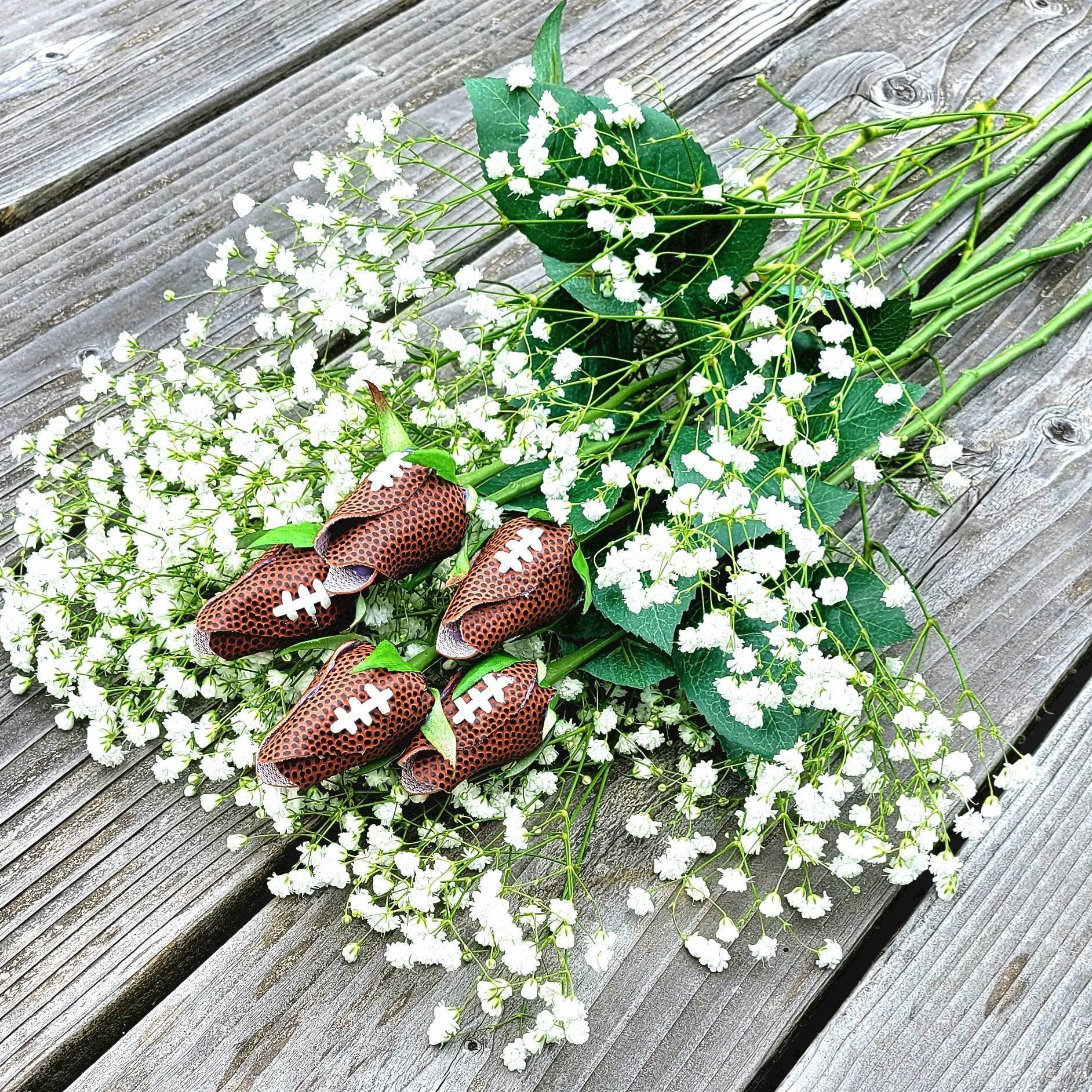 Home Run Accessories - Vendita all'ingrosso Fiori finti - Football Rose, Sport Rose, Matrimonio a tema calcistico, Pallone6