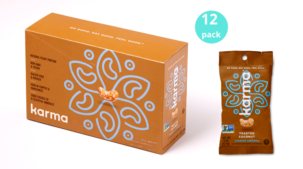 Karma Nuts - Wholesale Nuts - Toasted Coconut Roasted Cashews 1.5oz3