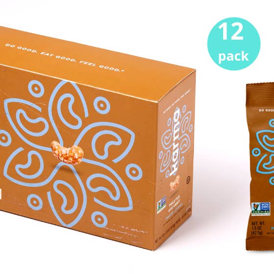 Karma Nuts - Wholesale Nuts - Toasted Coconut Roasted Cashews 1.5oz3