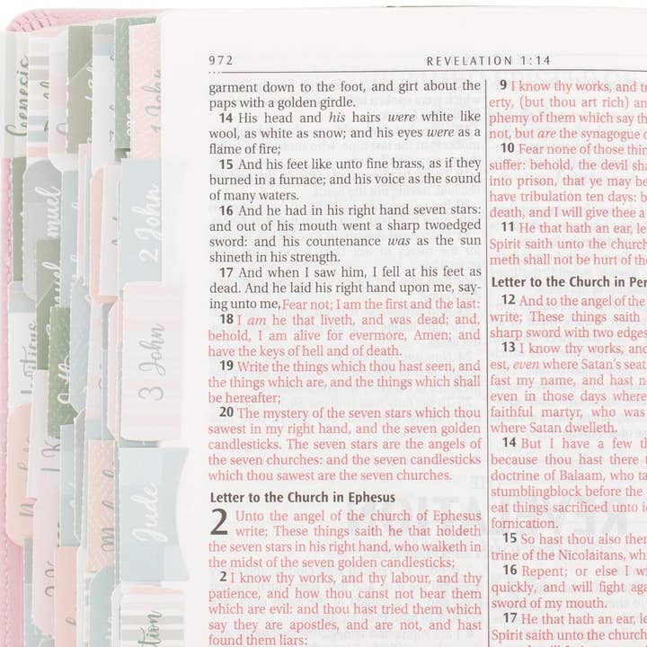 Ella Celebration - Wholesale Bookmark - Books of the Bible Tabs - Pink and Gray
