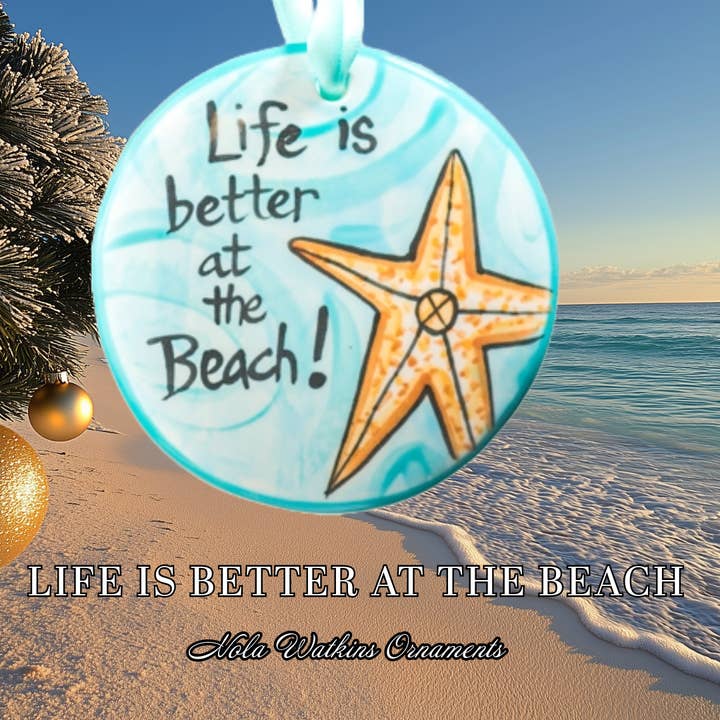 Nola Watkins Collection - Wholesale Ornament - Ornaments | Christmas Ornaments | Handpainted Life is Better