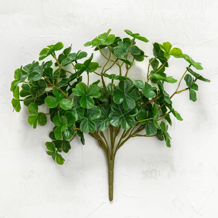 Factory Direct Craft - Wholesale Cake/Cupcake Topper - 11" Weatherproof St. Patrick’s Day Shamrock Flower Bush 1