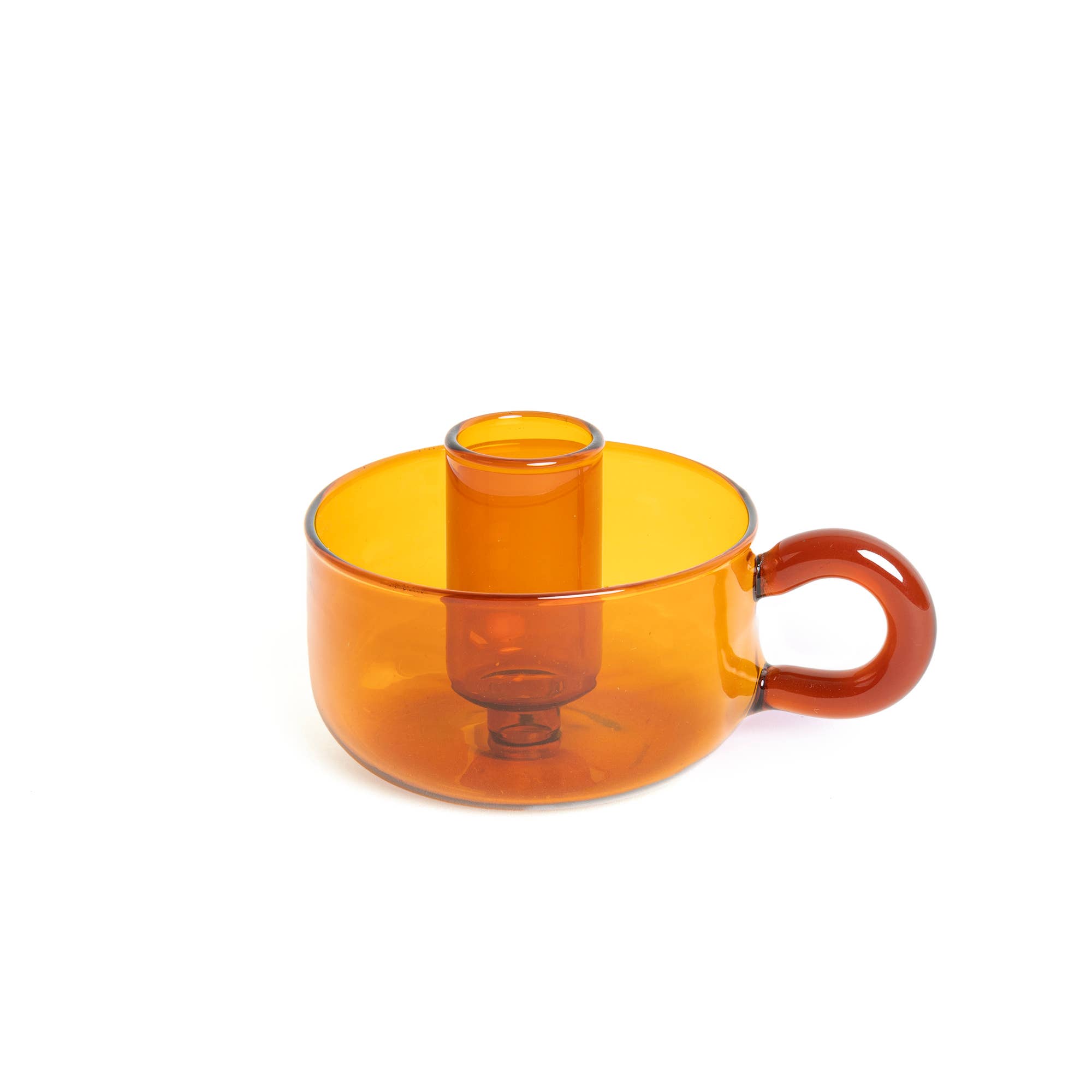 Helio Ferretti – Großhandel Kerzenhalter – Klassischer Kerzenhalter aus Bernstein-Kristall HF1