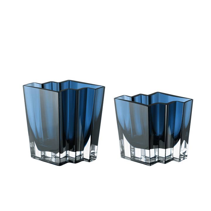 Barski - Wholesale Vase - Chevron Vase, Midnight Blue, Available in 2 Sizes1
