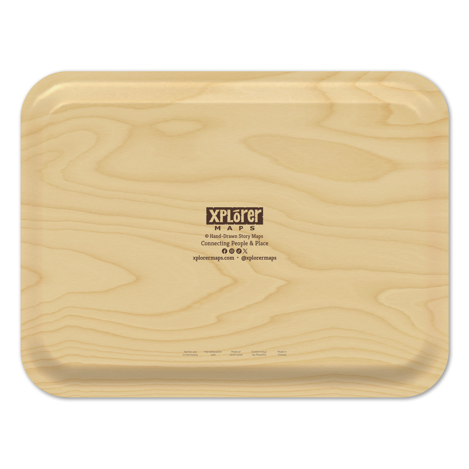 XPLORER MAPS - Wholesale Serving Tray - Adirondacks Map Wooden Serving Tray 5