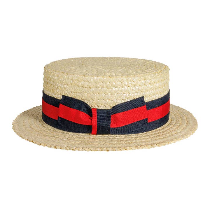 Candeggina Cappello da Gondoliere Classico in Paglia di Grano - Stile Venezia in vendita all'ingrosso su Faire