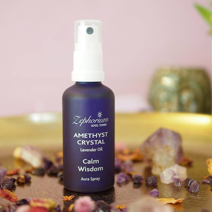 Spray Aura Calm & Wisdom à la lavande pour la vente par Zephorium Soul Tonic