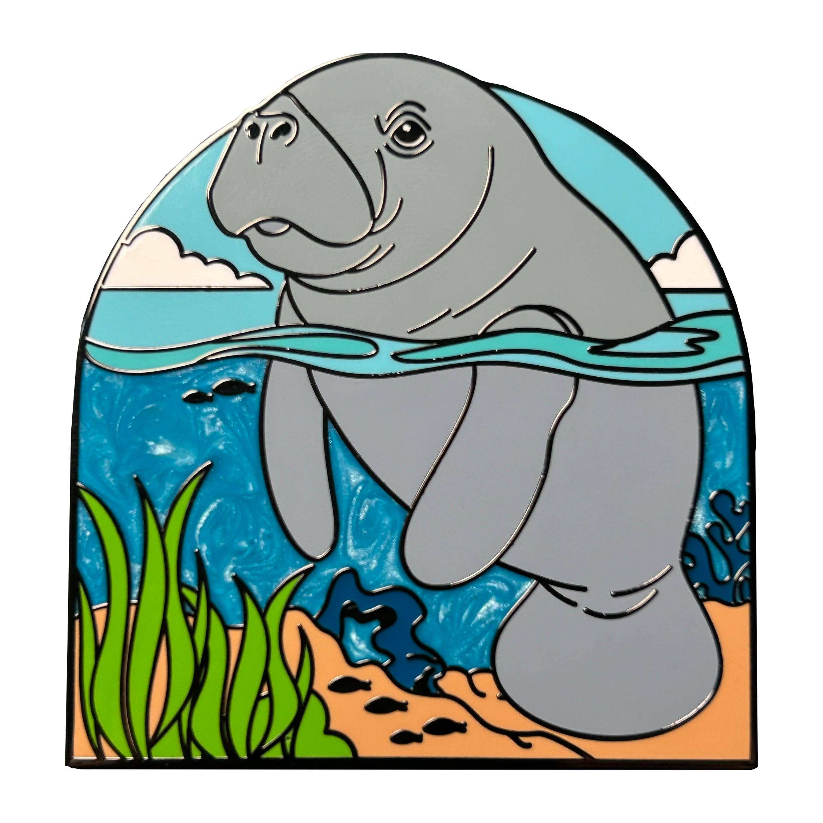 Pin Hive LLC - Wholesale Lapel Pin/Button - National Manatee Appreciation Day Enamel Pin1