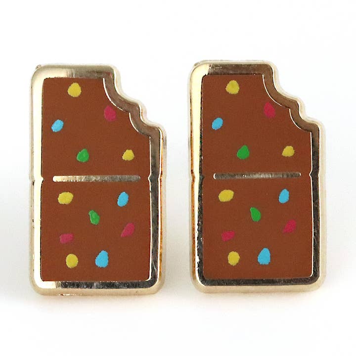 LuxCups Creative - Wholesale Stud/Post Earrings - Cosmic Brownie Earrings