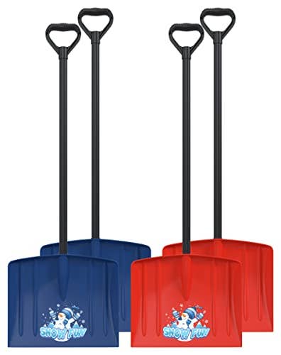 Tapix - Wholesale Garden Tool - Kids Snow Shovel 36" Tall (4 Pack) 2 Red & 2 Blue1