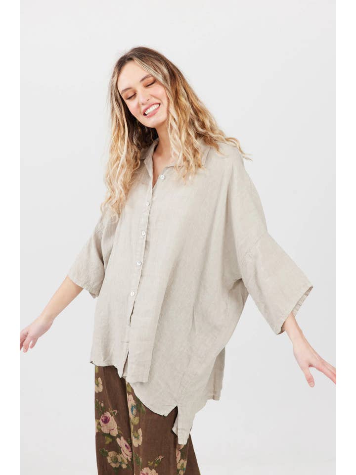 Miss Rose Sister Violet - Wholesale Button Down Shirt - Women's - WOMEN'S - Teddy Linen Shirt21