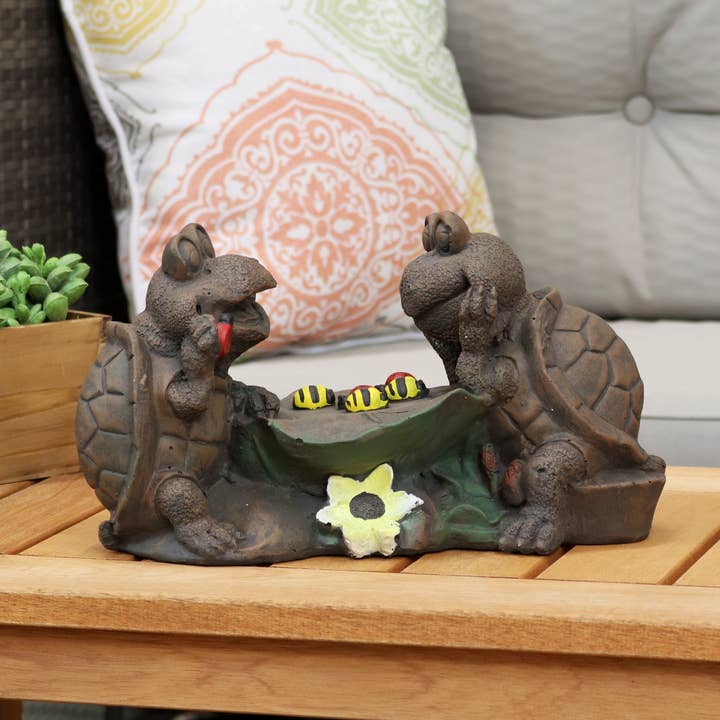 Sunnydaze Decor - Wholesale Outdoor Ornament/Decor - Tic Tac Toe Turtles Outdoor Statue - 7.5 in