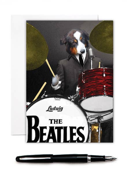 Carte de vœux Ringo Woof - Bouvier bernois pour la vente par The Lonely Pixel