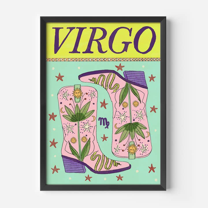 Virgo Horoscope Print for wholesale by Illustrated by Weezy