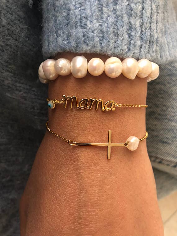 Christina Christi – Engroshandel Smykkesæt – Mor - Cross - Perler Armbånd1