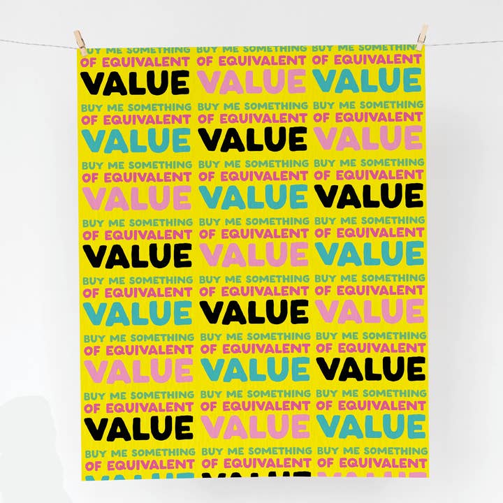 Grappige platte cadeauverpakking van 70 x 50 cm - 'Value' voor wholesale door The Buddy Fernandez Card Company