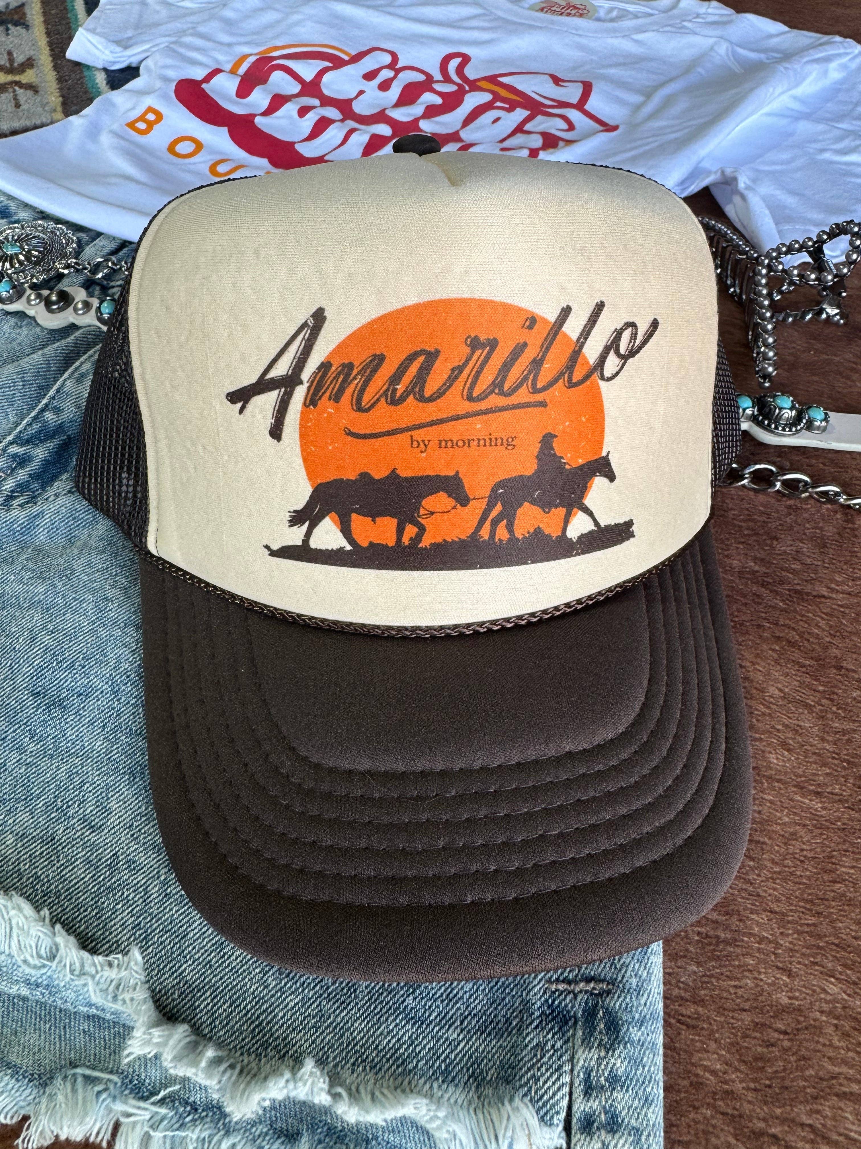 Brown Tan Amarillo By Morning Trucker Hat for wholesale on Faire