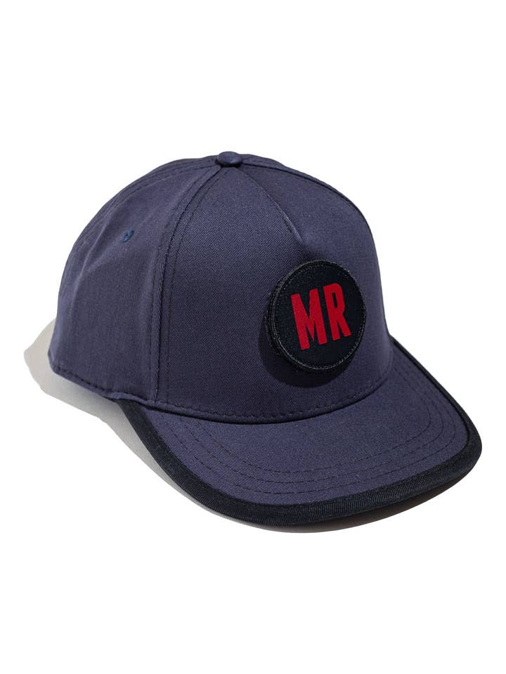 NAVY TWILL DECAL PATCH SNAPBACK W/ CONTRAST VISOR BINDING for wholesale by SOUNDOFF