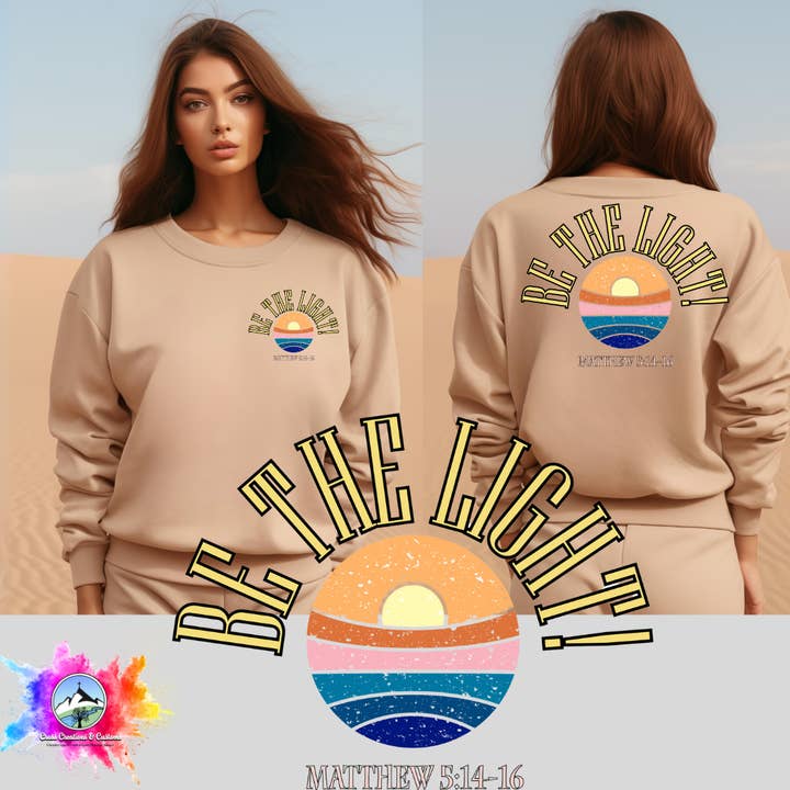 Christian Sweatshirt- Vær den lette- Trosbaseret Beklædning for engroshandel hos Honey & Haven