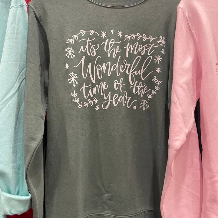 It's The Most Wonderful Time of the Year Sweatshirt for wholesale by Doodles By Rebekah