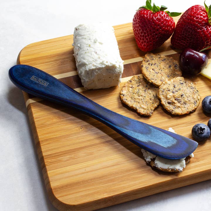 Totally Bamboo - Wholesale Cheese Spreader - Baltique® Malta Colorful Wooden Cheese Spreader Knife, 8"