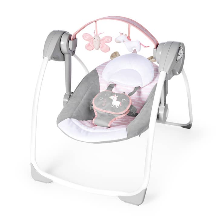 Ingenuity Comfort 2 Go Compact Portable Swing- Unicorn for wholesale by Ingenuity