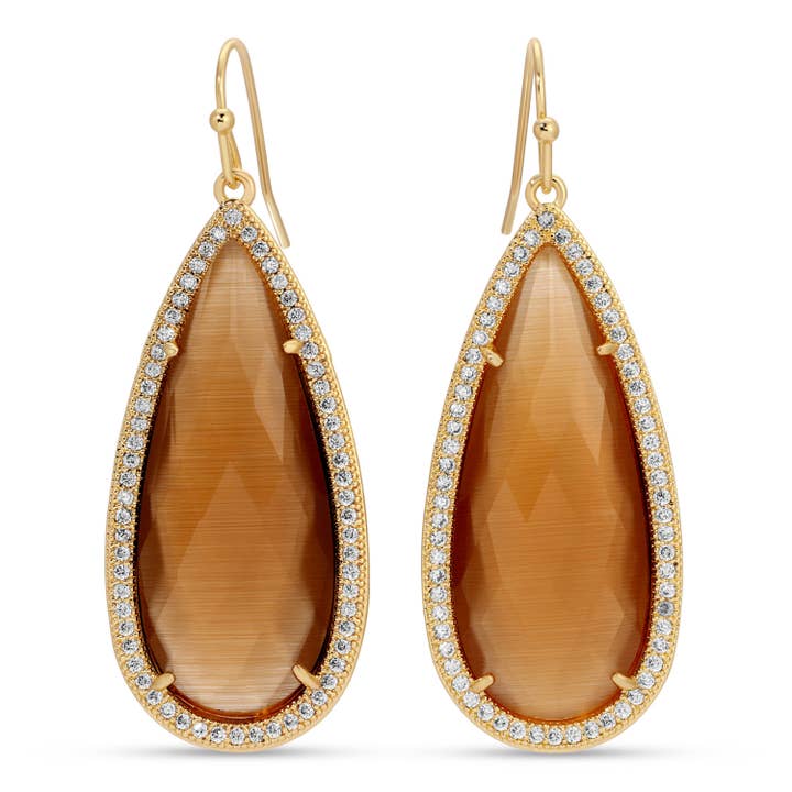 Splendid Iris - Wholesale Dangle Earrings - SALE - Long Shimmer Stone Earrings8