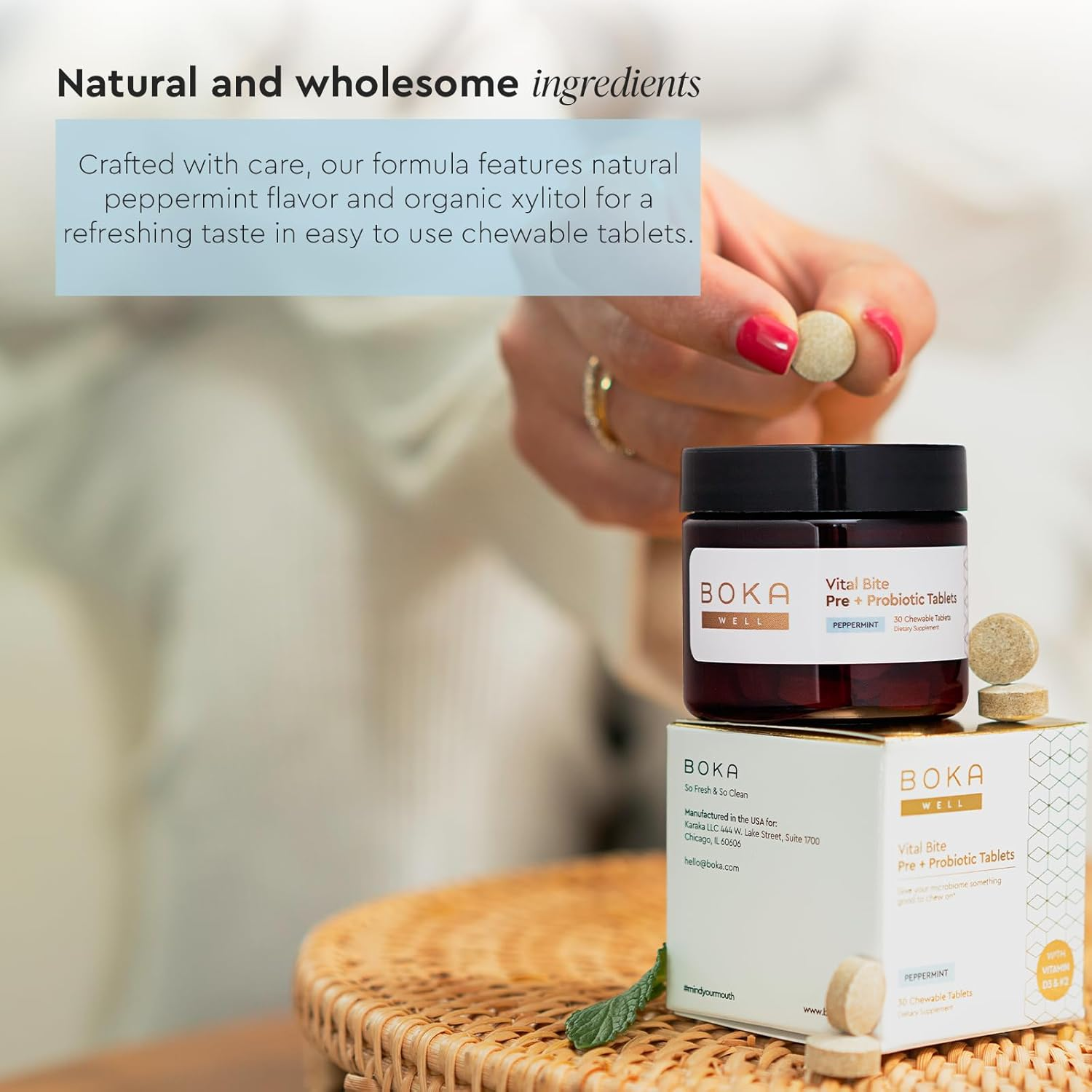 Boka - Wholesale Oral Supplement/Vitamin - Vital Bite Pre + Probiotic Tablets5