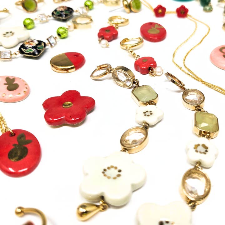 tinybs ceramics – wholesale Stud/post earrings – Jade Pool Studs