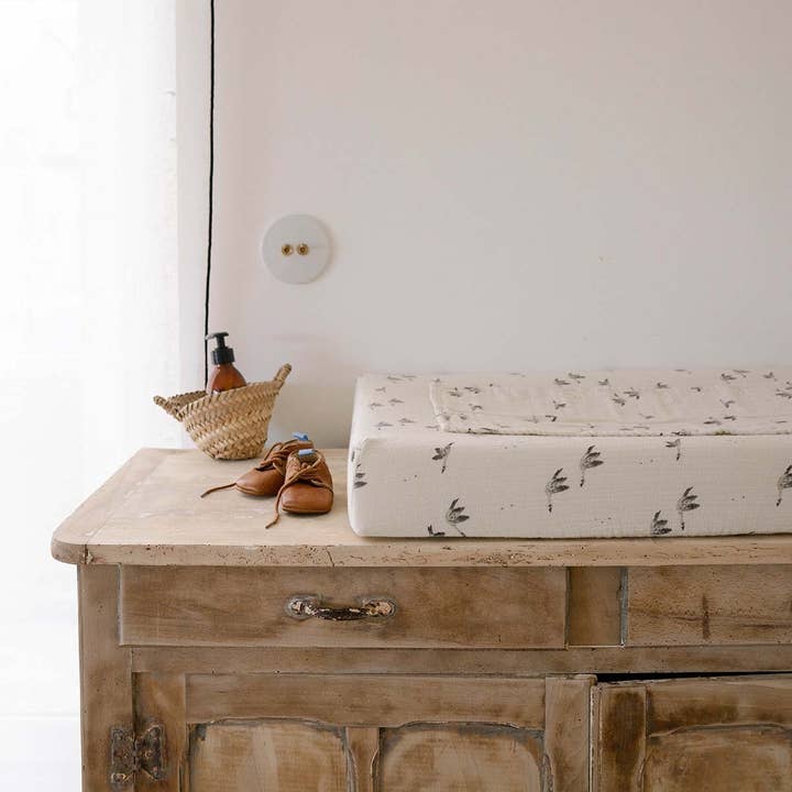 CHANGING MAT COVER FANNY - GOOSE NATURAL for wholesale by Rose in April