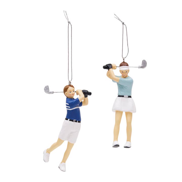 Lot de 2 décorations de Noël pour golfeur pour la vente par C&F Home