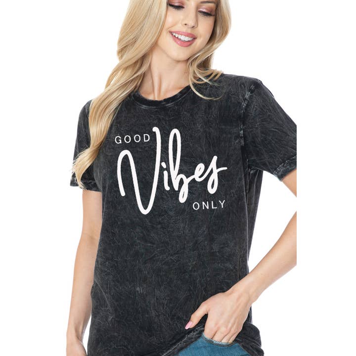 GOOD Vibes only - Mineral Wash for wholesale by Amused by Blue