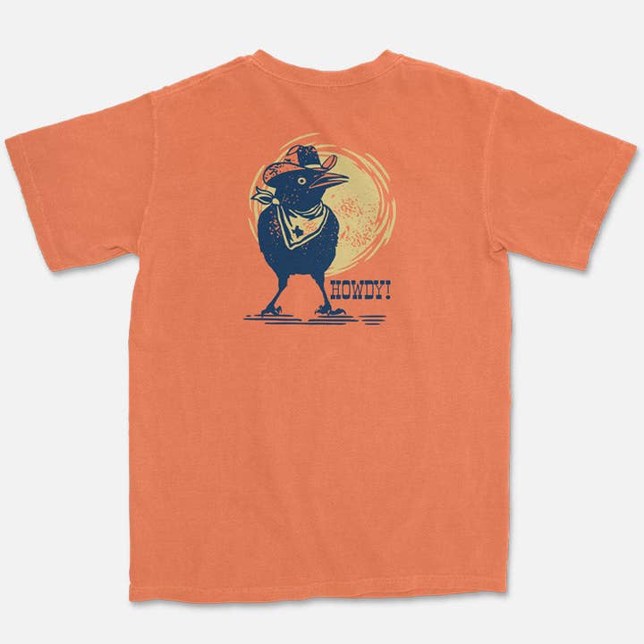 Copper Howdy Grackle T-shirt for wholesale on Faire
