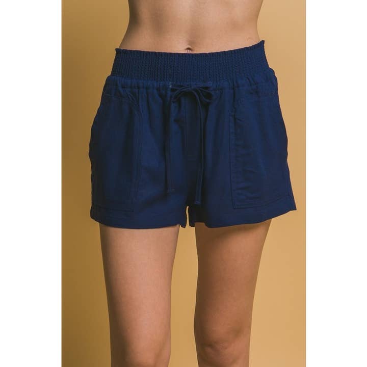 Paperdoll - Wholesale Shorts - Women's - Front Tie Linen Shorts17