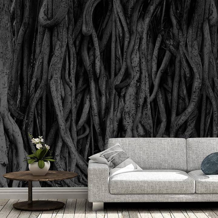 Temple Banyan Tapet Mural for engroshandel hos Detroit Wallpaper Co.
