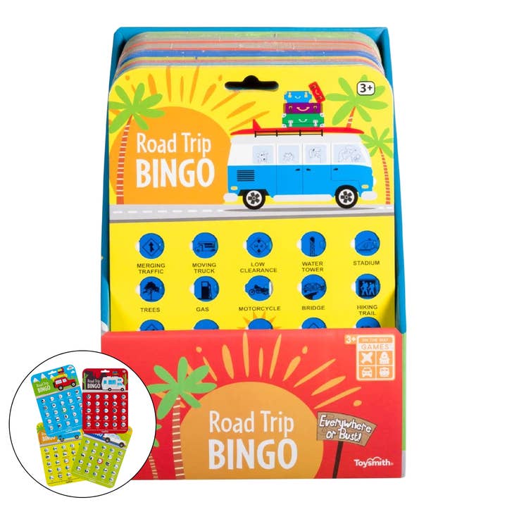 On the Way Games Road Trip Bingo, Travel Game for wholesale by Toysmith