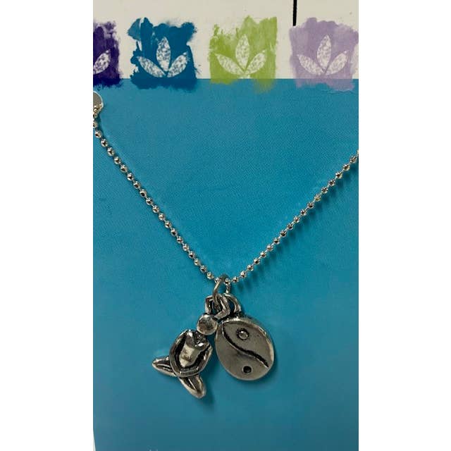 Chiave Yoga/Ying Yang Dbl 18" Collana Charm per la vendita all'ingrosso da parte di Basic Spirit