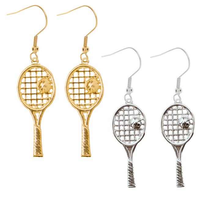 Sportybella - Wholesale Dangle earrings - Tennis Racket Dangle Earrings3