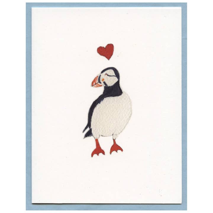Puffin Love - Blank Card for wholesale by Zucchini Fish