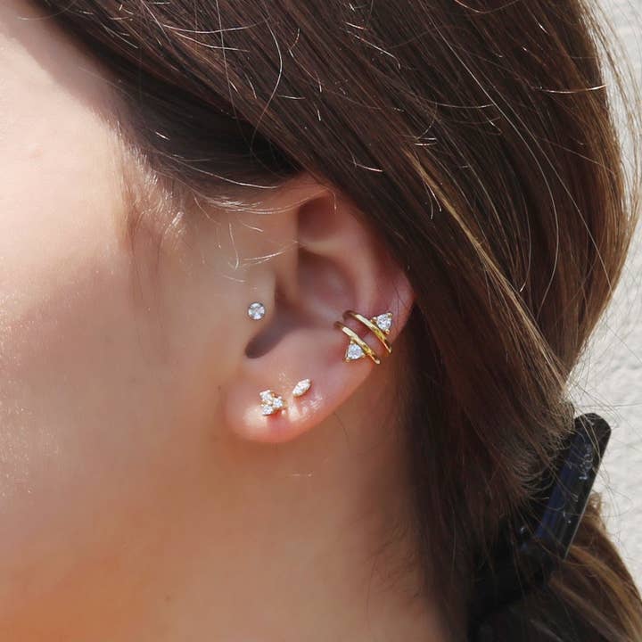 Zilveren Manchet Oorbellen – Semi-Fijne Sieraden voor wholesale door Camille Jewelry