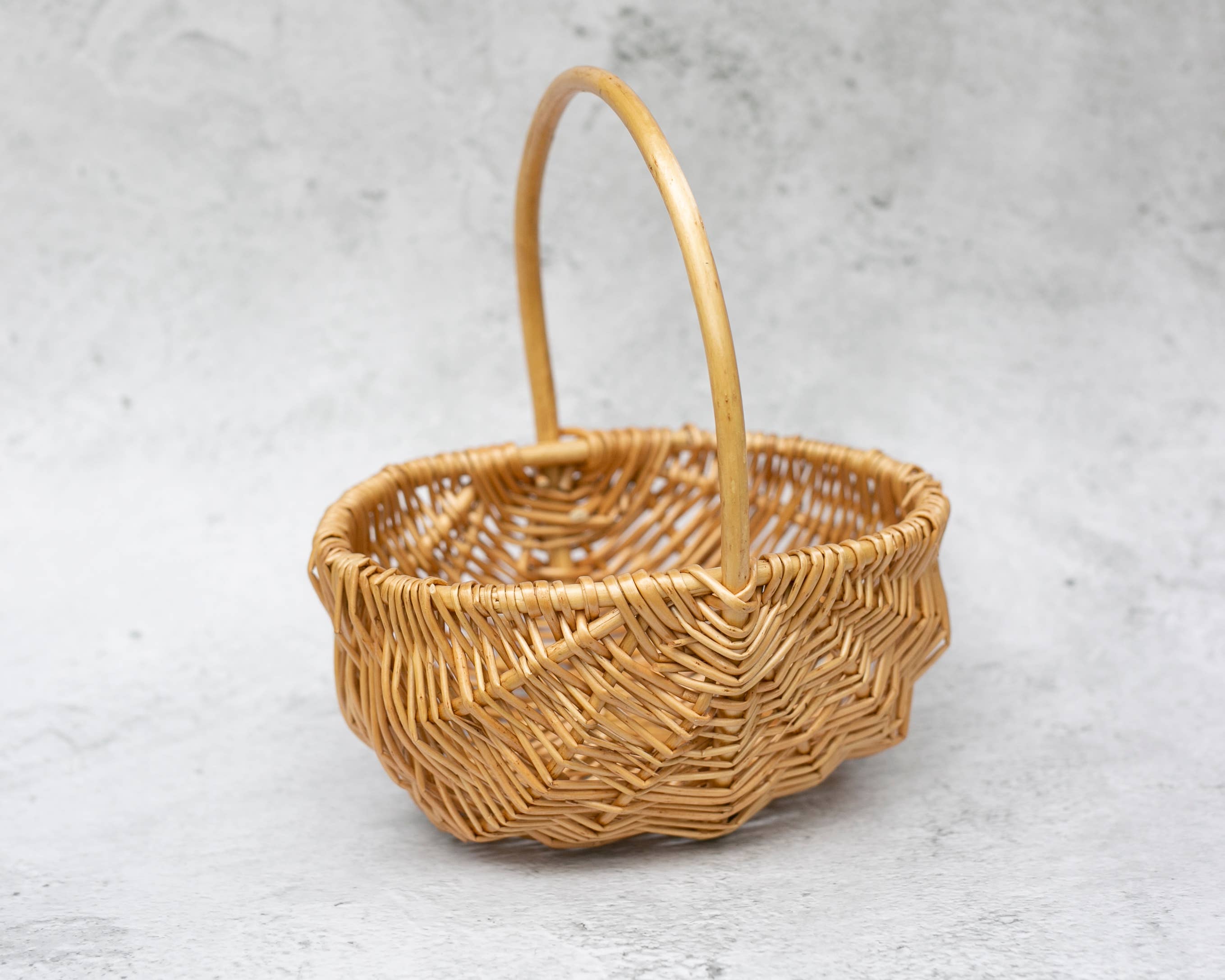 Indy Supply Co - Wholesale Basket - Peeled Willow Natural Wicker Basket | Simple Oblong Basket |4