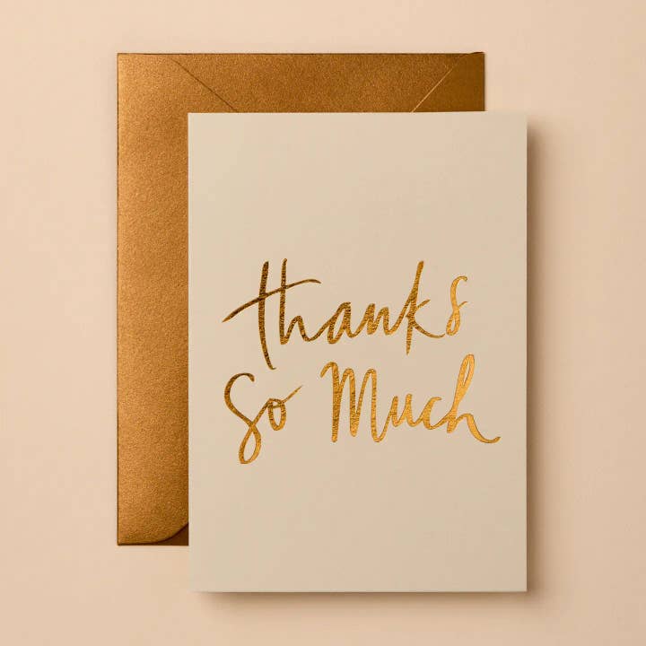 Carte de remerciement | Carte de vœux avec signature en feuille pour la vente par Gabrielle & Celine Greeting Cards USA