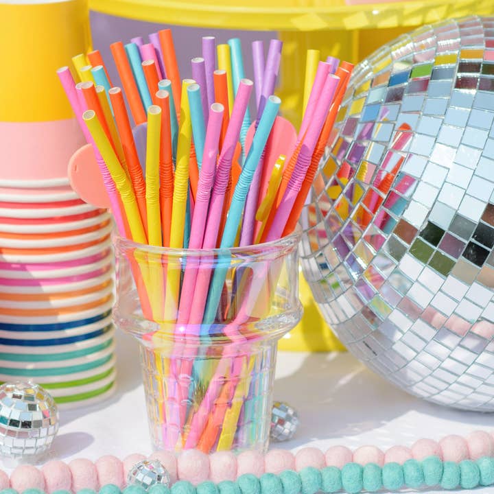 Multi-Color Set of Bendy Paper Straws for wholesale by The Pursuit of Cocktails